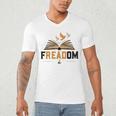 Freadom Anti Banned Books Lovers Reading Librarian Bookworm Men's V-Neck T-Shirt