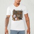 Ghost Reading Book Cat Lover Halloween Reading Enthusiast Men's V-Neck T-Shirt Ghost Reading Book Cat Lover Halloween Reading Enthusiast Men's V-Neck T-Shirt
