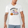 Ghost Reading Halloween Women Teacher Book Lover Men's V-Neck T-Shirt Ghost Reading Halloween Women Teacher Book Lover Men's V-Neck T-Shirt
