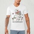 Goose With Books Cute Bookworm Reader Men's V-Neck T-Shirt Goose With Books Cute Bookworm Reader Men's V-Neck T-Shirt