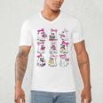 Halloween Pink Ghost Read More Books Spooky Boo Teacher Kids Men's V-Neck T-Shirt Halloween Pink Ghost Read More Books Spooky Boo Teacher Kids Men's V-Neck T-Shirt