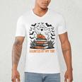 Haunted By My TBR Boo Halloween Book Lover Librarian Men's V-Neck T-Shirt