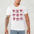 Heart Holding Reading Books Valentine Teacher Book Lover Men's V-Neck T-Shirt