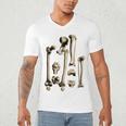 Hip And Leg Bones Book Print Vintage Human Bones Men's V-Neck T-Shirt Hip And Leg Bones Book Print Vintage Human Bones Men's V-Neck T-Shirt