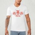 Horny Bull Romance Reader Shirt Spicy Books Bull Pun Men's V-Neck T-Shirt Horny Bull Romance Reader Shirt Spicy Books Bull Pun Men's V-Neck T-Shirt