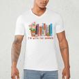 I'm With The Banned Books – Book Lover Librarian Reading Men's V-Neck T-Shirt
