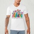 It's A Good Day To Read A Book Floral Book Lovers Librarian Men's V-Neck T-Shirt