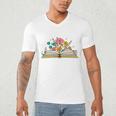 Its a Good Day To Read a Book Librarian Books Reading Floral Men's V-Neck T-Shirt