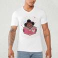 Just A Girl Who Loves Books Cute African American Afro Men's V-Neck T-Shirt Just A Girl Who Loves Books Cute African American Afro Men's V-Neck T-Shirt