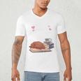 Just a Girl Who Loves Dogs Books Coffee T-Shirt Men's V-Neck T-Shirt