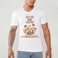 Just One More Chapter Book Lovers Floral Men's V-Neck T-Shirt Just One More Chapter Book Lovers Floral Men's V-Neck T-Shirt