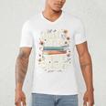 Just One More Chapter Book Reading Floral Teacher Book Lover Men's V-Neck T-Shirt Just One More Chapter Book Reading Floral Teacher Book Lover Men's V-Neck T-Shirt