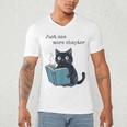 Just One More Chapter Bookworm Cat Book Lover Men's V-Neck T-Shirt