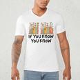 If You Know You Know 6 7 Reading Books Merry Christmas Men's V-Neck T-Shirt
