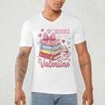 Librarian Books Are My Valentine Teacher Valentines Teach Men's V-Neck T-Shirt