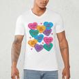 Librarian Shirt Valentines Book Worm Reading Tshirt Premium Tri-Blend Men's V-Neck T-Shirt