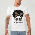 Librarian Teacher Messy Bun Life Book Library Back To School Men's V-Neck T-Shirt