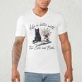 Life Better With 2 Cats Books Kitten Kitty Women Girls Kids Men's V-Neck T-Shirt