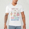 Little Miss 100 Days Smarter Cute Goose Reading Books Girls Men's V-Neck T-Shirt Little Miss 100 Days Smarter Cute Goose Reading Books Girls Men's V-Neck T-Shirt