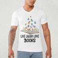 Live Laugh & Love Books Reading Butterfly Book Lover Bookish Premium Men's V-Neck T-Shirt Live Laugh & Love Books Reading Butterfly Book Lover Bookish Premium Men's V-Neck T-Shirt