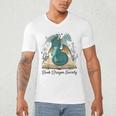 Magical Book Dragon Fantasy Reading Enthusiast Art Men's V-Neck T-Shirt Magical Book Dragon Fantasy Reading Enthusiast Art Men's V-Neck T-Shirt