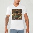Melanin Afro Women Educated Reading Book History Girls Men's V-Neck T-Shirt Melanin Afro Women Educated Reading Book History Girls Men's V-Neck T-Shirt