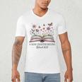 a New Chapter Begins Retired 2025 Floral Book Retirement Men's V-Neck T-Shirt a New Chapter Begins Retired 2025 Floral Book Retirement Men's V-Neck T-Shirt