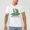 Next Stop Library Reading Book Men's V-Neck T-Shirt Next Stop Library Reading Book Men's V-Neck T-Shirt
