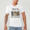 I Have No Shelf Control Book Lover Pun Reader Humor Men's V-Neck T-Shirt
