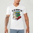It Is Okay To Be a Grumpy Old Man Book Lover Premium Men's V-Neck T-Shirt
