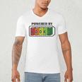 Powered By Books Bookworm Librarian Reading Men's V-Neck T-Shirt