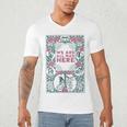 Puddin Threads Cheshire Cat Alice In Wonderland Vintage Book Adults Small Short Sleeve Classic Fit Men's V-Neck T-Shirt