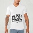 Raccoon Reading A Book Vintage Trash Reader Men's V-Neck T-Shirt