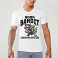 Racoon-Bookworm-Book Bandit-Fueled By Fiction Men's V-Neck T-Shirt Racoon-Bookworm-Book Bandit-Fueled By Fiction Men's V-Neck T-Shirt