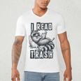 Racoon Reading Spicy Smutty Book Booktok I Read Trashy Books Men's V-Neck T-Shirt Racoon Reading Spicy Smutty Book Booktok I Read Trashy Books Men's V-Neck T-Shirt