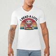 I Read Alotl Axolotl Retro Reading Books Lover Vintage Men's V-Neck T-Shirt I Read Alotl Axolotl Retro Reading Books Lover Vintage Men's V-Neck T-Shirt