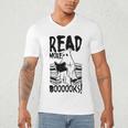 Read More Books Ghost Halloween Reading Teacher Literacy Men's V-Neck T-Shirt