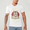 i Read Books And i Know Things German Shepherd Coffee Books Men's V-Neck T-Shirt i Read Books And i Know Things German Shepherd Coffee Books Men's V-Neck T-Shirt