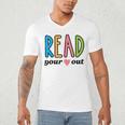 Read Your Heart Read Reading Librarian Book Across America Men's V-Neck T-Shirt