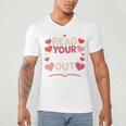 Read Your Heart Out Teacher Valentines Day Reading Book Love Men's V-Neck T-Shirt Read Your Heart Out Teacher Valentines Day Reading Book Love Men's V-Neck T-Shirt