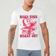 Read Your Heart Out Valentines Day Book Lover Bookish Teach Men's V-Neck T-Shirt