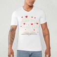 Read Your Heart Out Valentines Day Book And Reading Lovers Men's V-Neck T-Shirt Read Your Heart Out Valentines Day Book And Reading Lovers Men's V-Neck T-Shirt