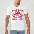 Read Your Heart Out Valentines Day Teachers Book Lovers Men's V-Neck T-Shirt