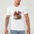 I Read Because Roasting People Is Frowned Upon Dragon Book Premium Tri-Blend Men's V-Neck T-Shirt