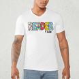Reader I Am Bookworm Librarian I Heart Read Book Lover Men's V-Neck T-Shirt