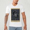 The Reader Tarot Card Mystic Dragon Book Magic Men's V-Neck T-Shirt The Reader Tarot Card Mystic Dragon Book Magic Men's V-Neck T-Shirt