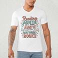 Reading Auntie Book Lover For Bookworm Aunt Men's V-Neck T-Shirt Reading Auntie Book Lover For Bookworm Aunt Men's V-Neck T-Shirt