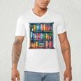 Reading And Bookcase Magic Book Premium Men's V-Neck T-Shirt