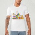 Reading Books Librarian Reader Nerd I'm Ok Teacher Men's V-Neck T-Shirt