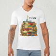 Reading Books Librarian Reader Nerd I'm Ok Teacher School Men's V-Neck T-Shirt